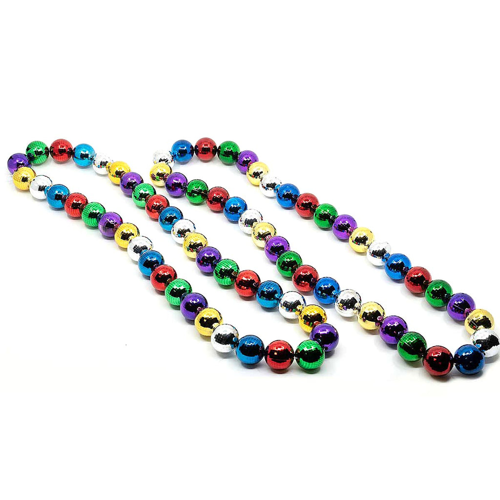 Beads, Multi-color Mirror Ball 42", dozen