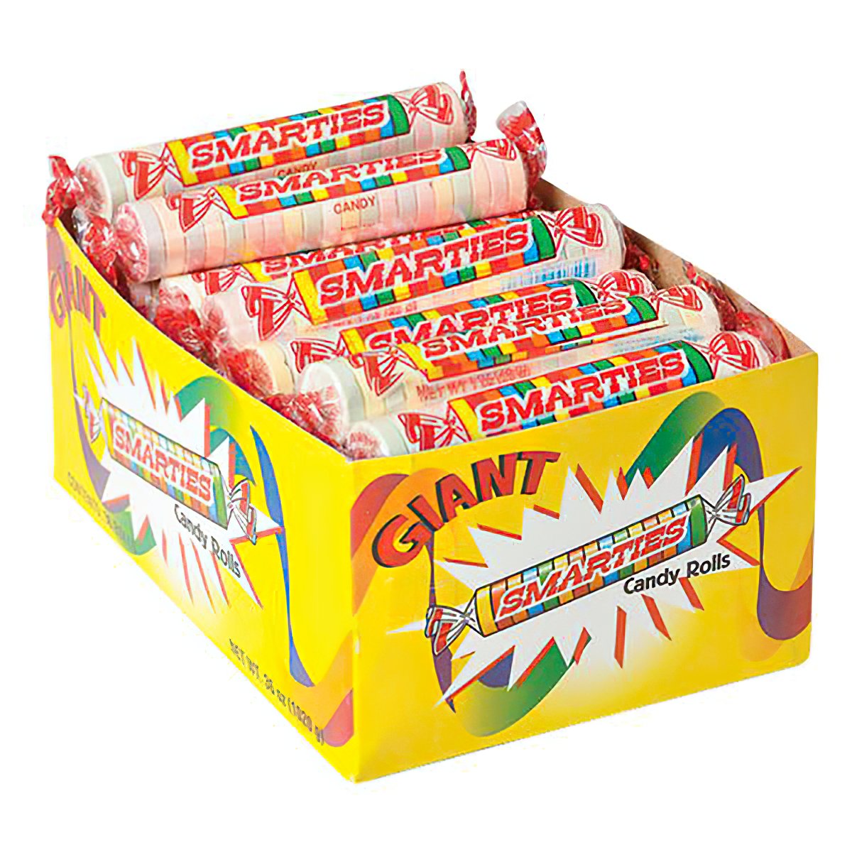 Smarties, Giant 36 Rolls, each box