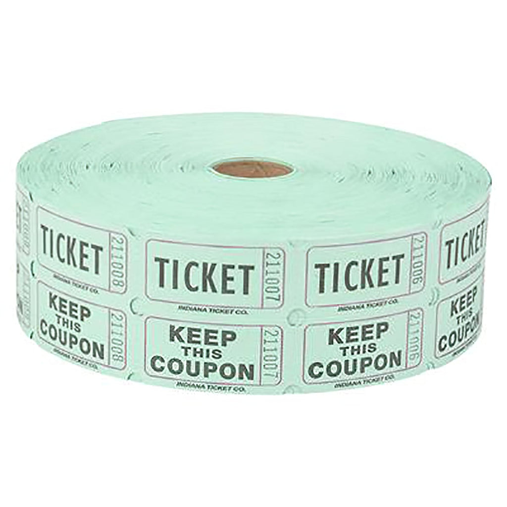 Ticket Roll Double Green, each