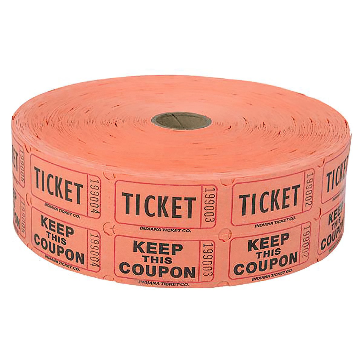 Ticket Roll Double Orange, each