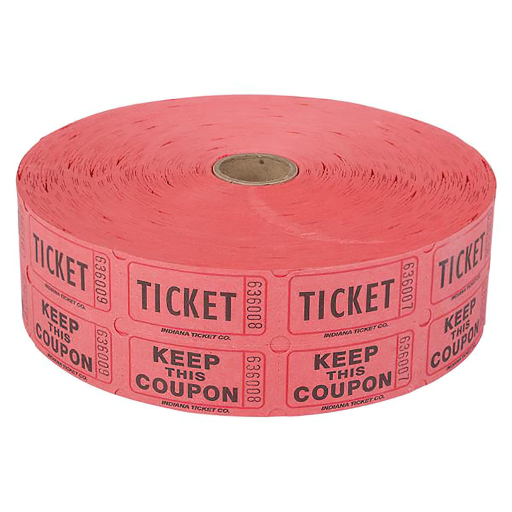 Ticket Roll Double Red, each